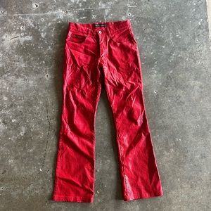 Red snakeskin pant